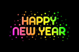 Download Happy New Year Text Vector Illustration - Premium Bundle