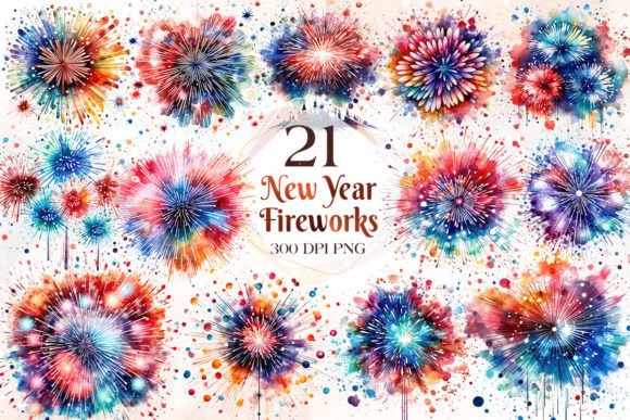 Download Happy New Year Fireworks Clipart - Premium Resources